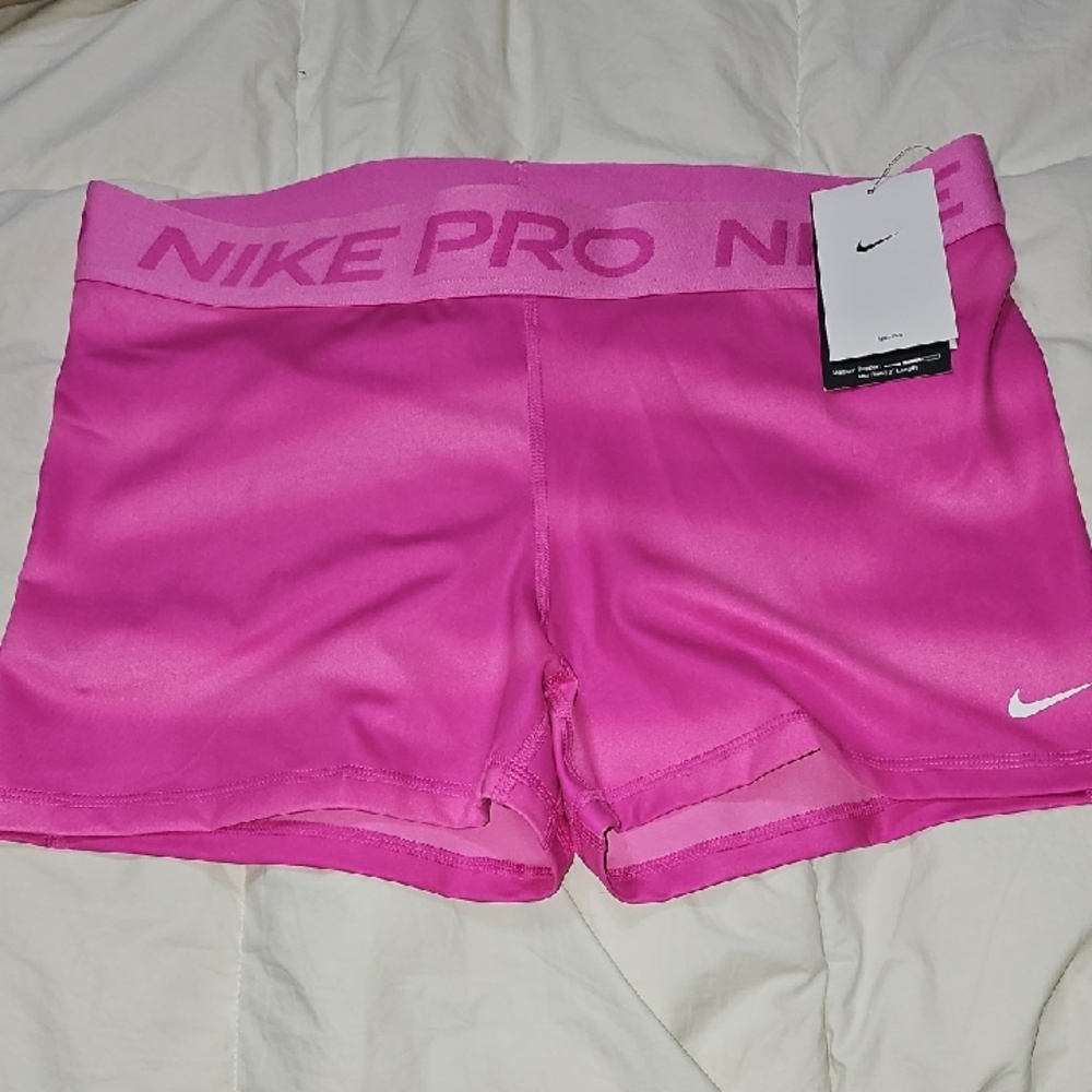 Nike Pro Womens Athletic Shorts. Pink/Purple! Womens Sz Xlg!! Nwts!